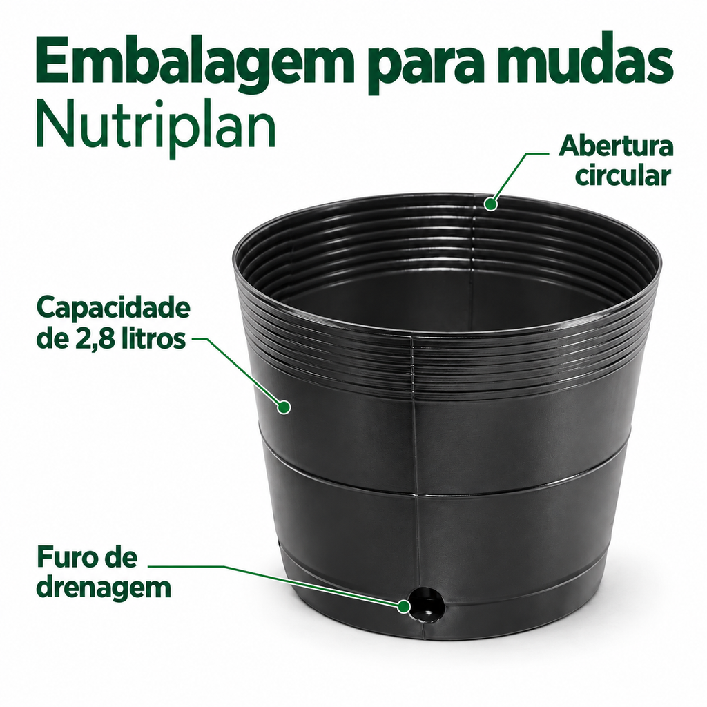 Embalagem para Mudas 2,8 Litros Nutriplan