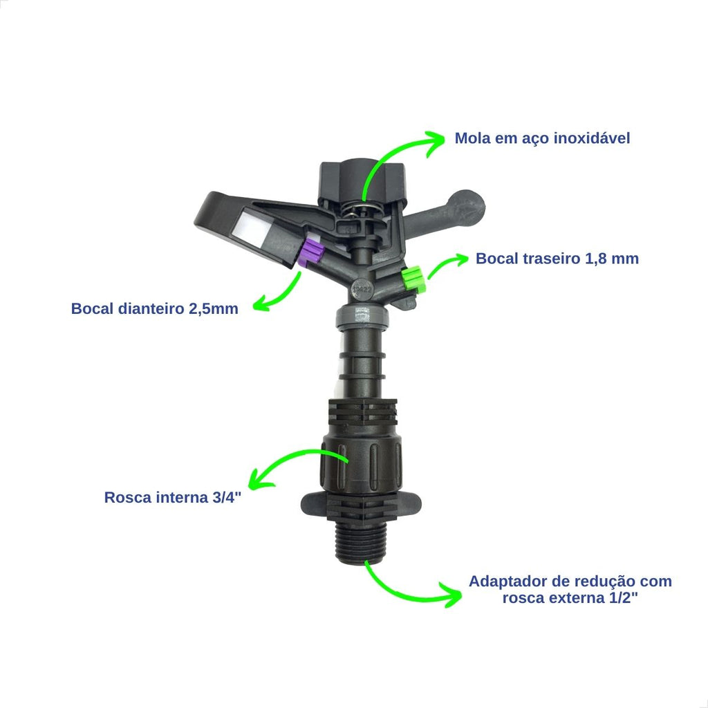Aspersor de Impacto IM22 com Bocal 635 l/h