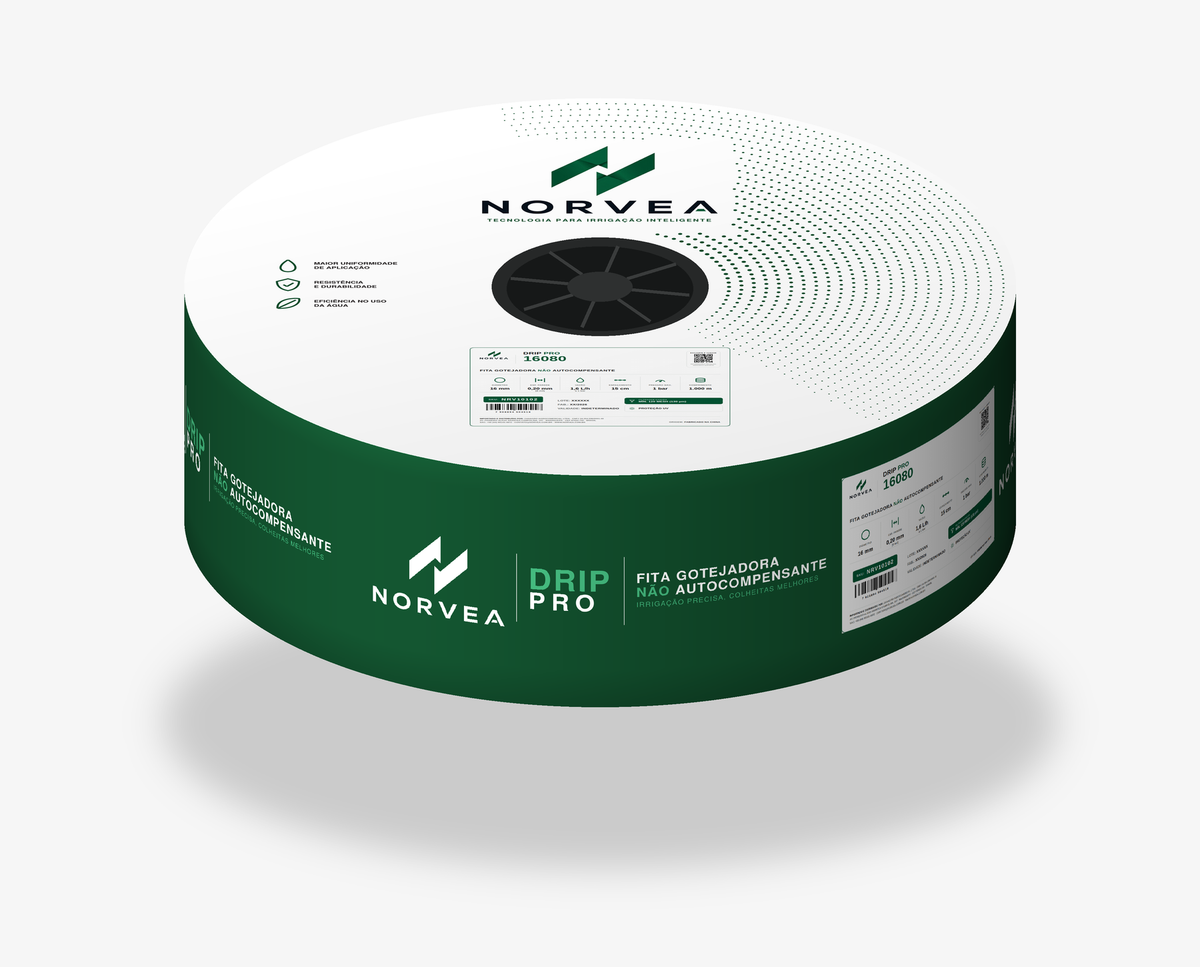 Mangueira de Gotejamento Norvea Drip Pro 16080 16mm 1,6 l/h - Fita Gotejadora 1.000 Metros