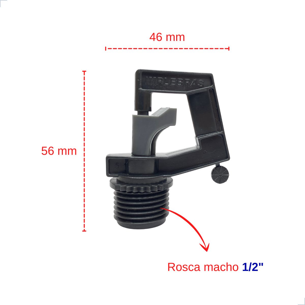 Microaspersor Im-Ram 147 l/h Rosca 1/2" (Bocal Amarelo) - 10 unid