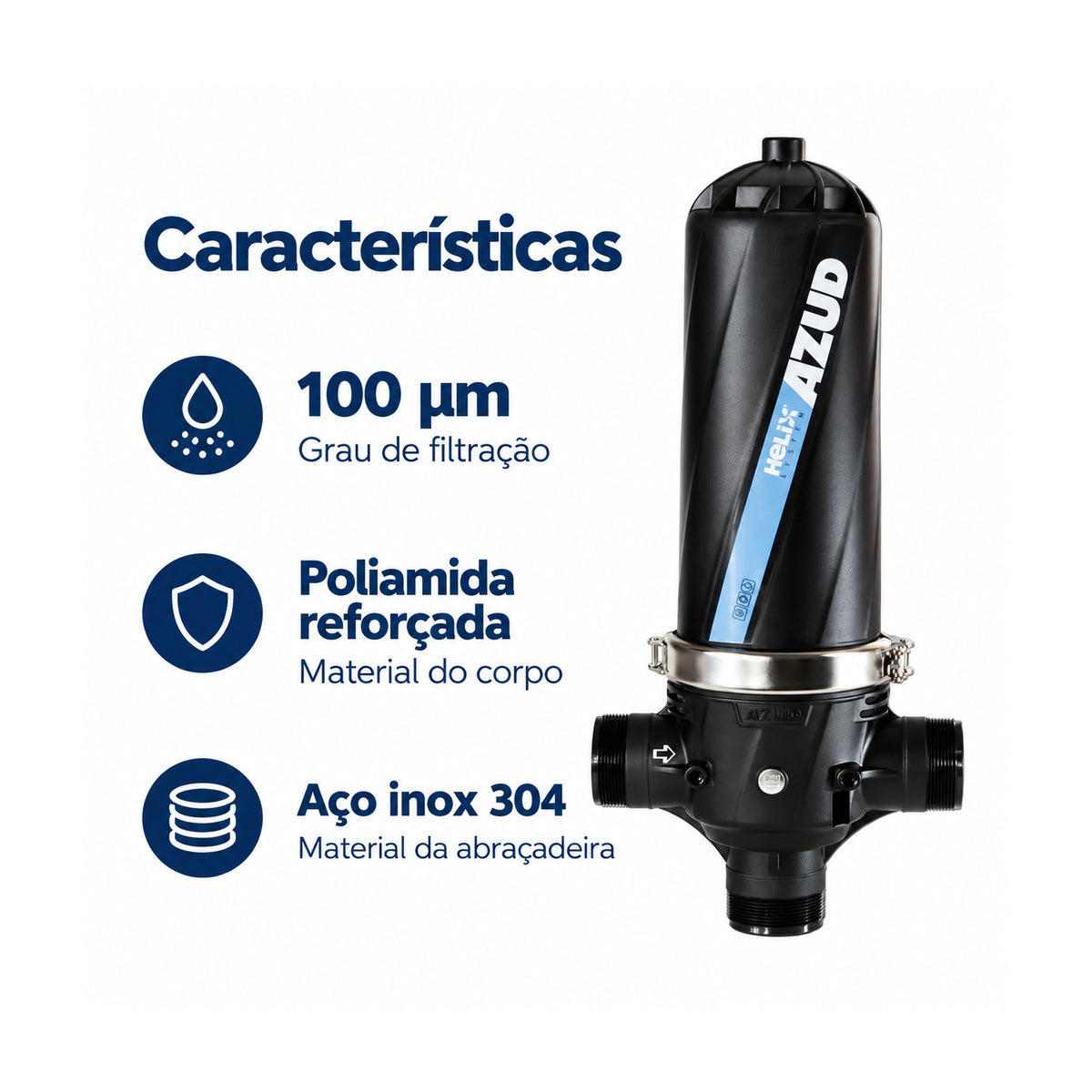Filtro  Helix System FT 2SR MG 100 Micron - Azud