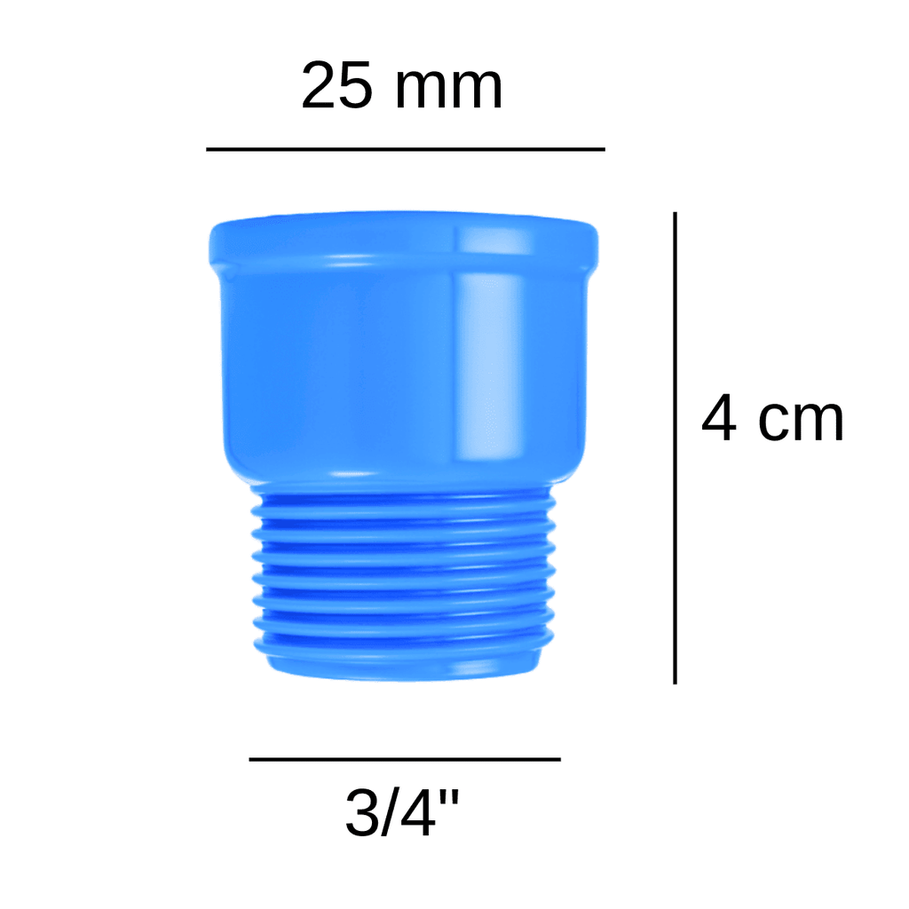 Adaptador Curto DN25 x Rosca 3/4" - 100 unid. - Zanagro