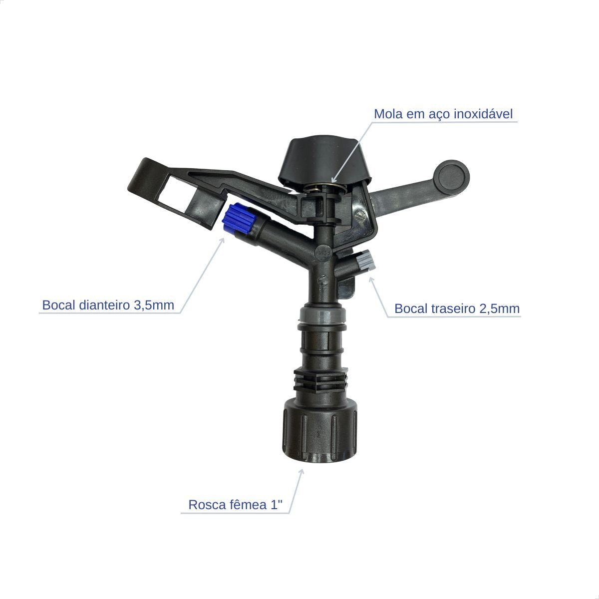 Aspersor de Impacto IM35 sem Bocal 1.350 l/h - Zanagro