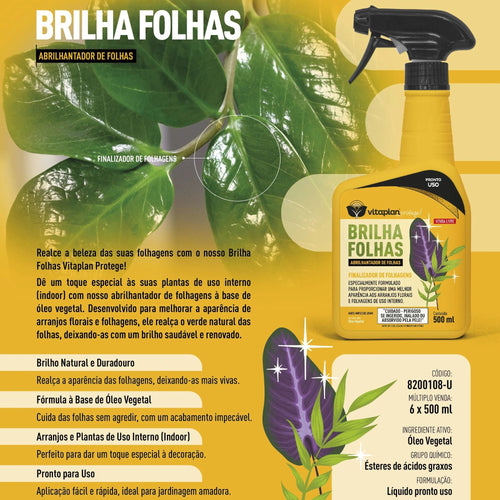 Brilha Folhas Pronto Uso 500ml - Vitaplan - Zanagro