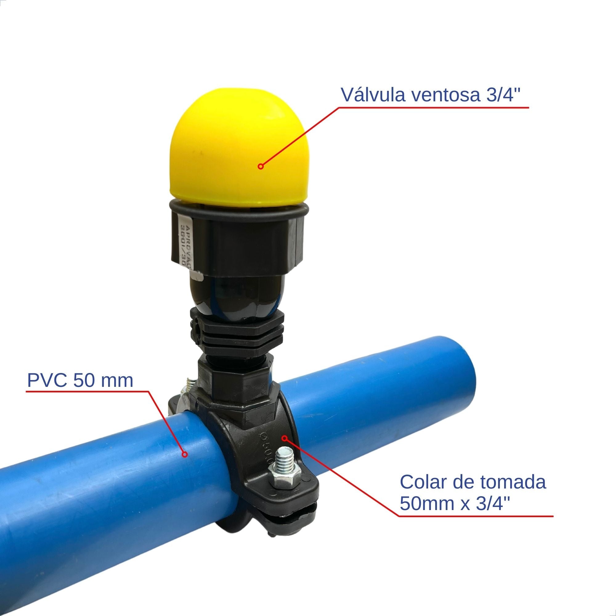 Colar de Tomada para Irrigação em Tubo PVC - Zanagro