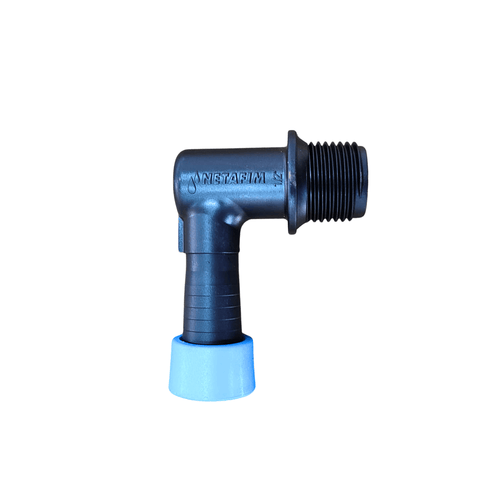 Conector Cotovelo Anel Azul 16mm x 1/2" para Flexnet - Zanagro