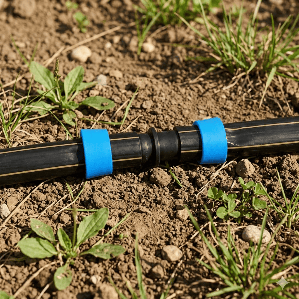 Conector União 16mm com Anel Azul Netafim - 25 unid. - Zanagro