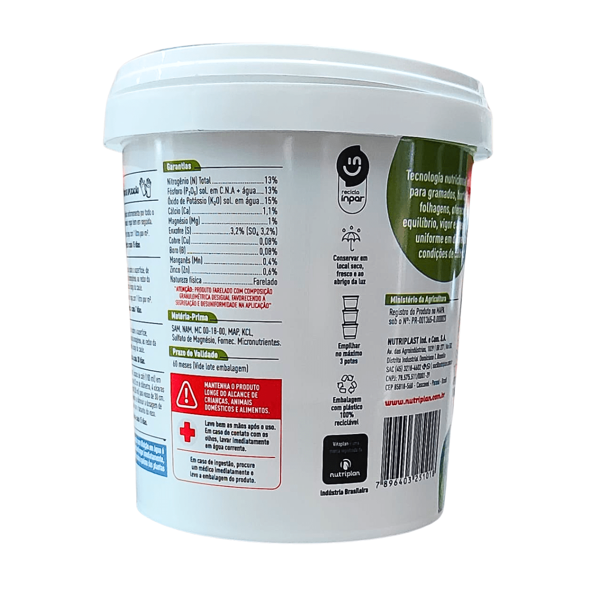 Fertilizante Premium Nutriverde para Folhagens e Gramados 420g - Zanagro