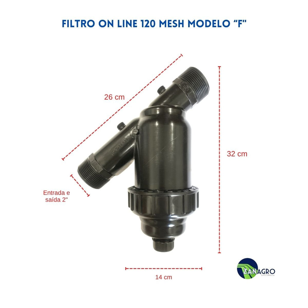 Filtro de Disco Modelo F 120 Mesh 20 m³/h 2" - Irritec - Zanagro