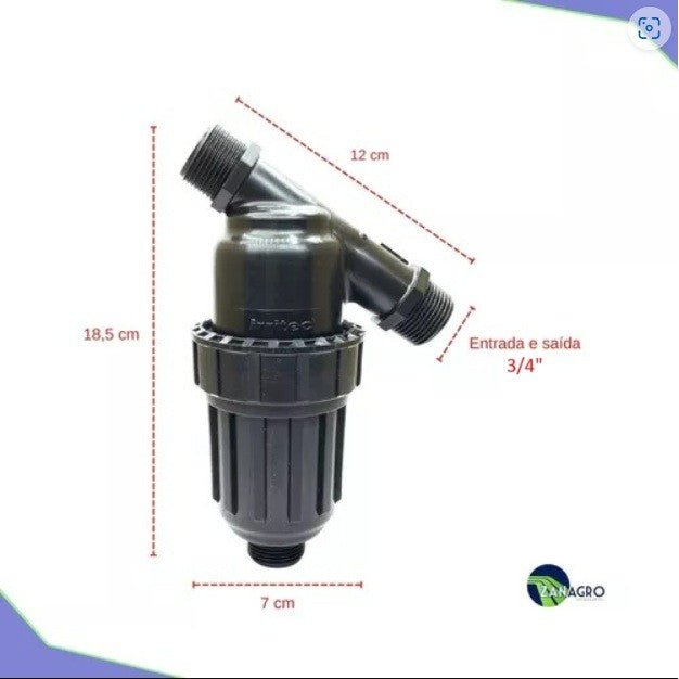 Filtro de Tela Inox Modelo C 120 Mesh 3/4" 5 m³/h - Irritec - Zanagro