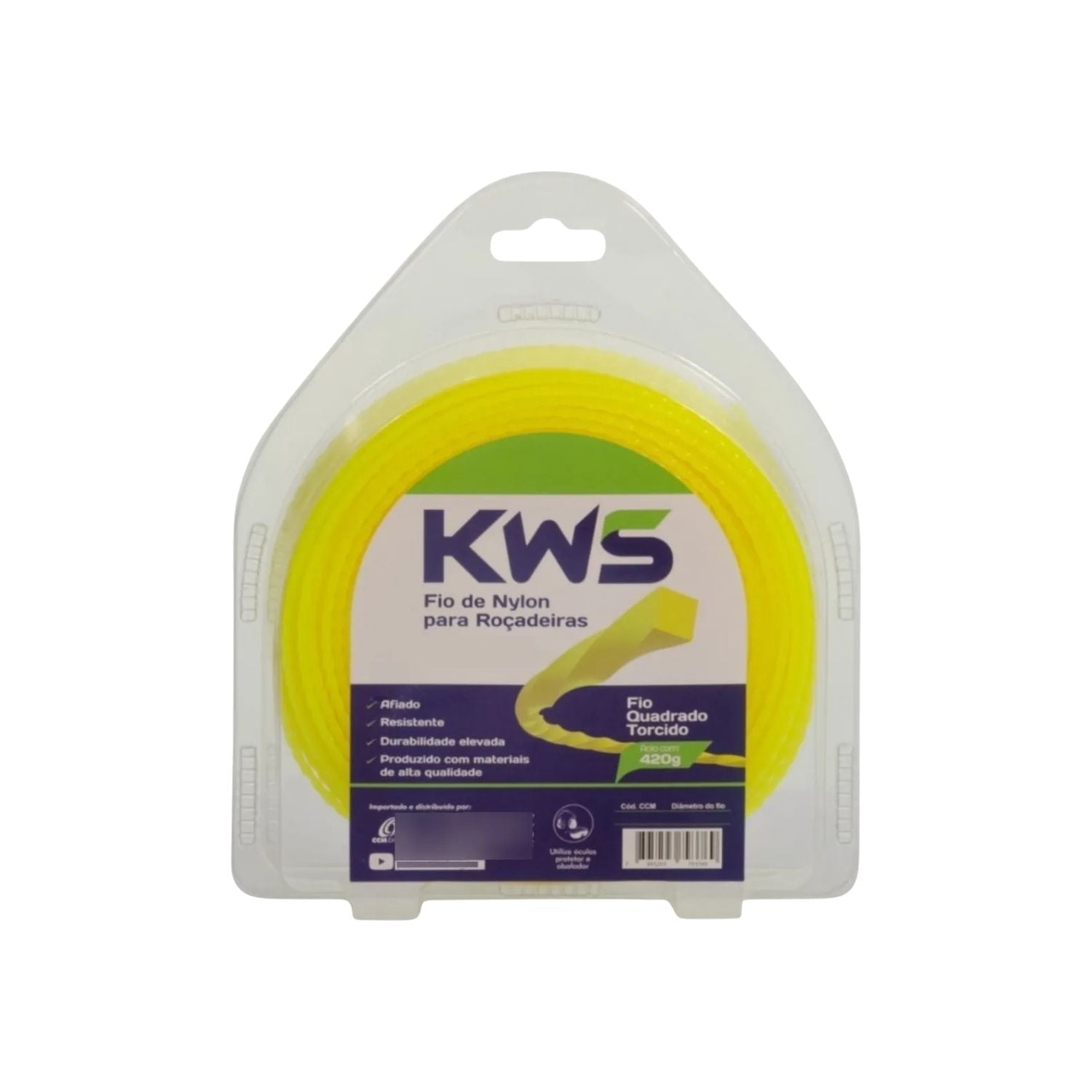 Fio de Nylon para Roçadeira Quadrado 2,5mm 420g - Zanagro