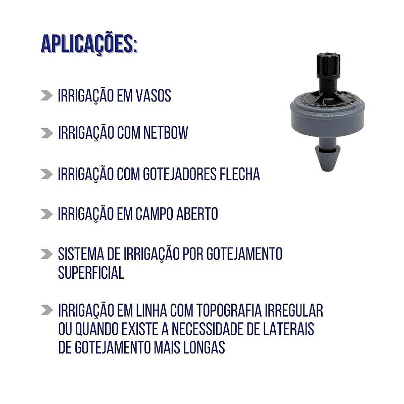 Gotejador Gotejador Autocompensante Netafim PCJ/CNL - 50 Unid. - Zanagro