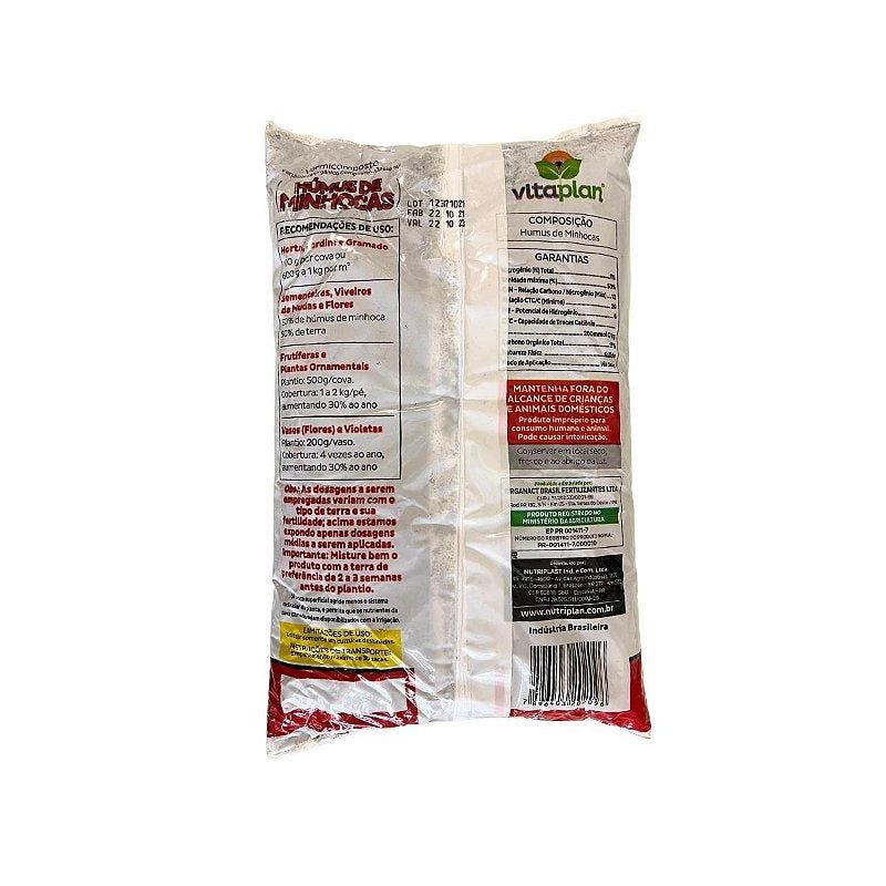 Humus de Minhoca 2kg - Zanagro