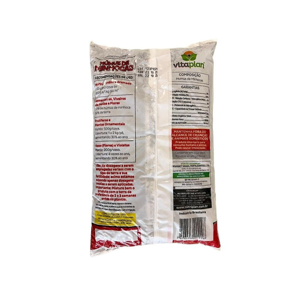 Humus de Minhoca 2kg - Zanagro