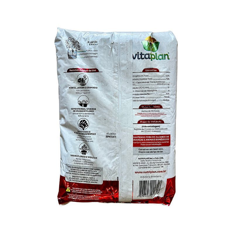 Humus de Minhoca 5,0 kg - Zanagro