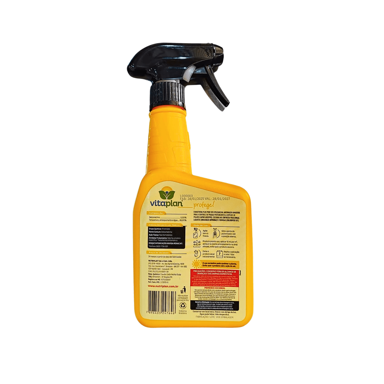 Inseticida Plus Pronto Uso 500ml - Vitaplan - Zanagro