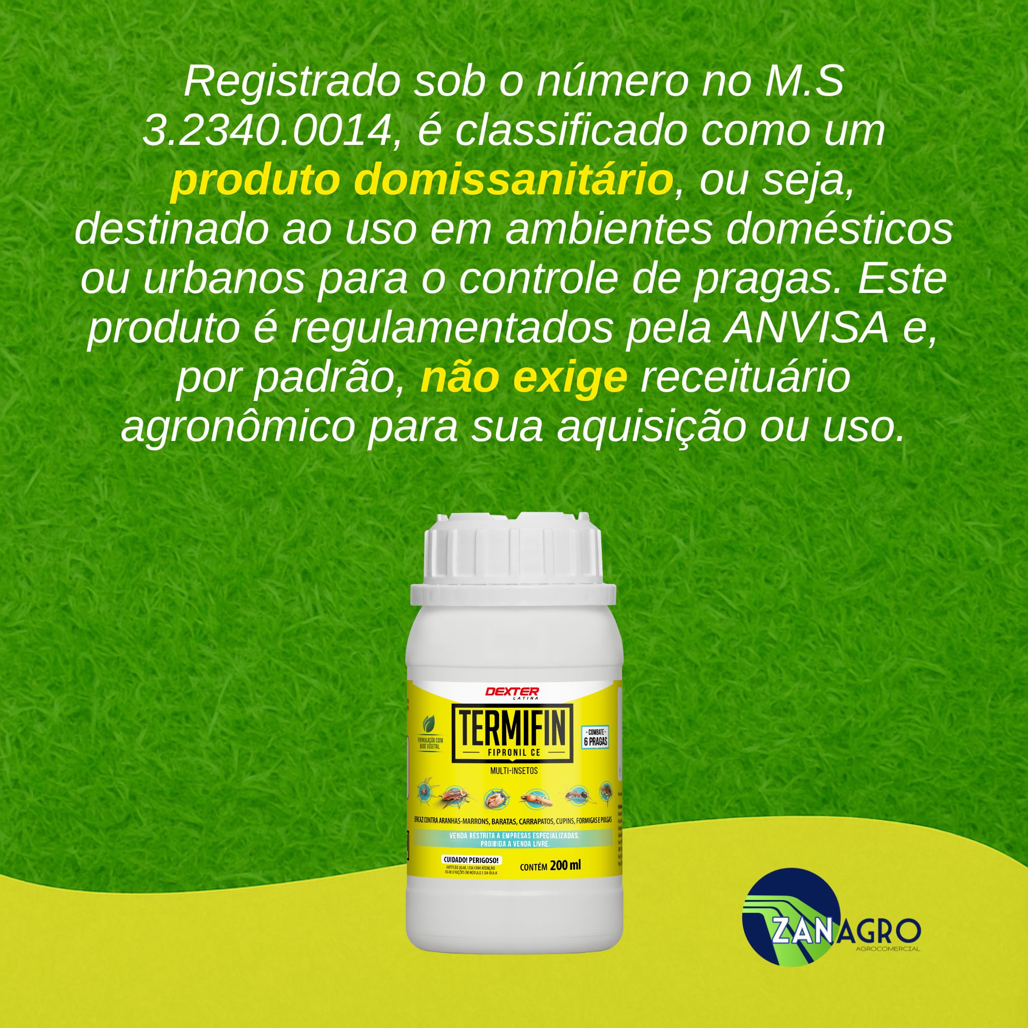 Veneno para Cupim Termifin Fipronil CE 200ml Concentrado – Zanagro
