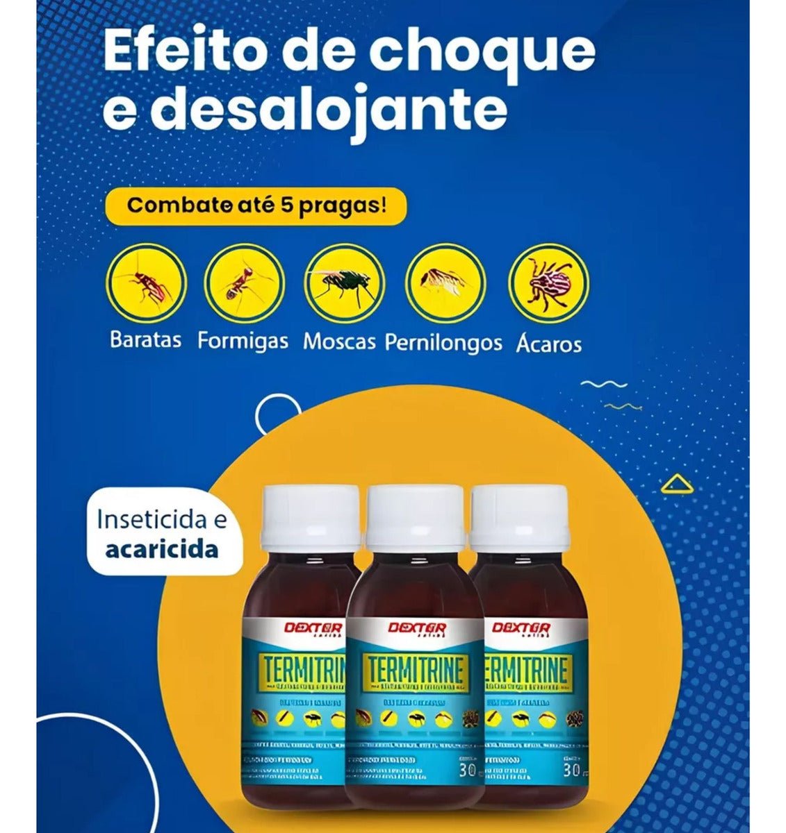 Inseticida Termitrine 30ml Dexter Latina Sem Cheiro Residual - Zanagro