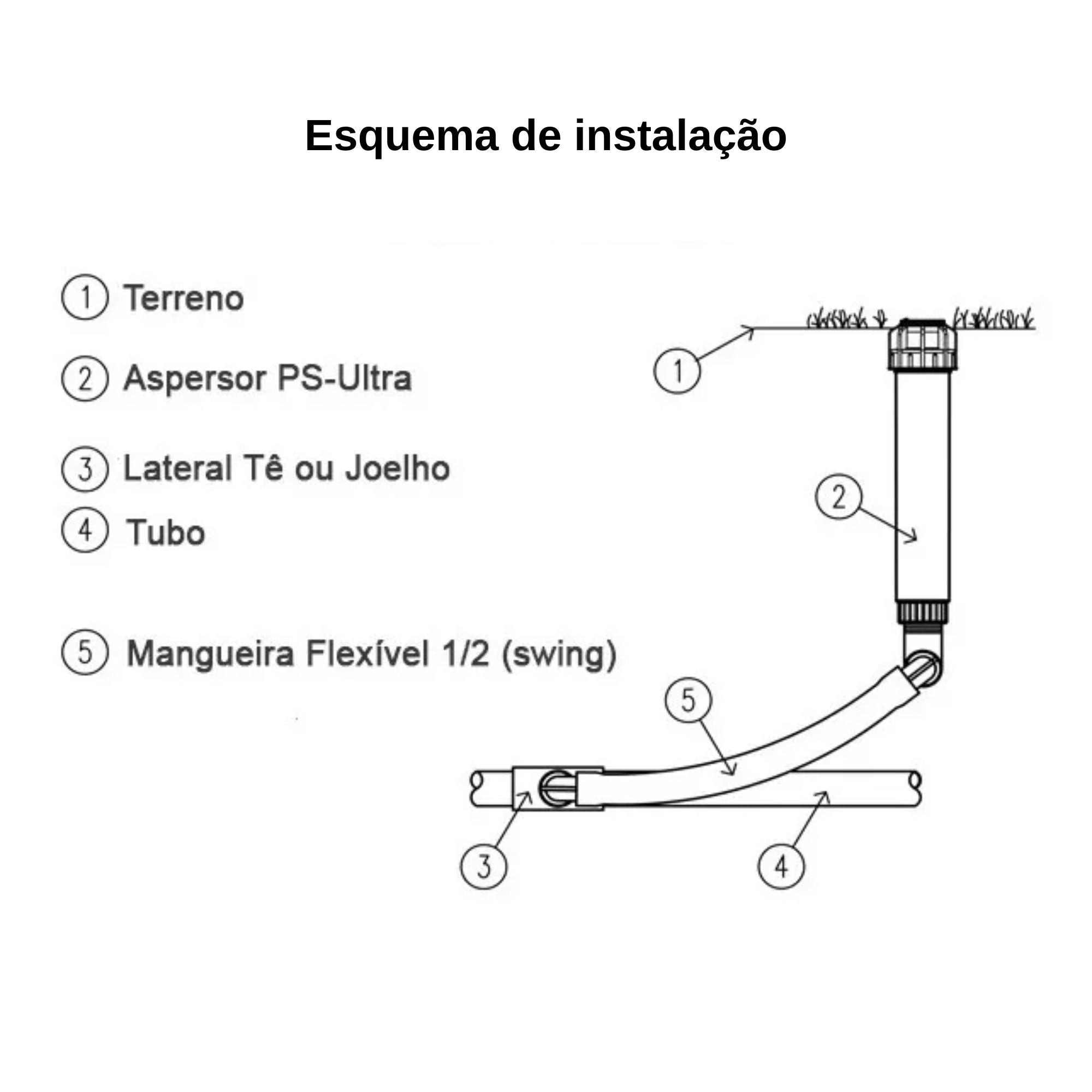 Junta Articulada 30cm 1/2" Hunter (Swing Joint) - 25 unid. - Zanagro