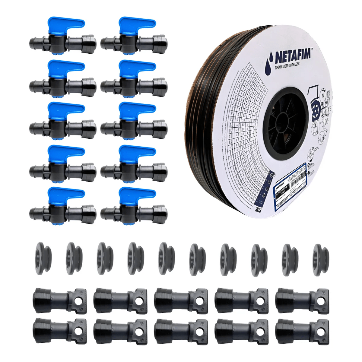 Kit de Irrigação por Gotejamento com Mangueira e Conexões 250 Metros - Zanagro