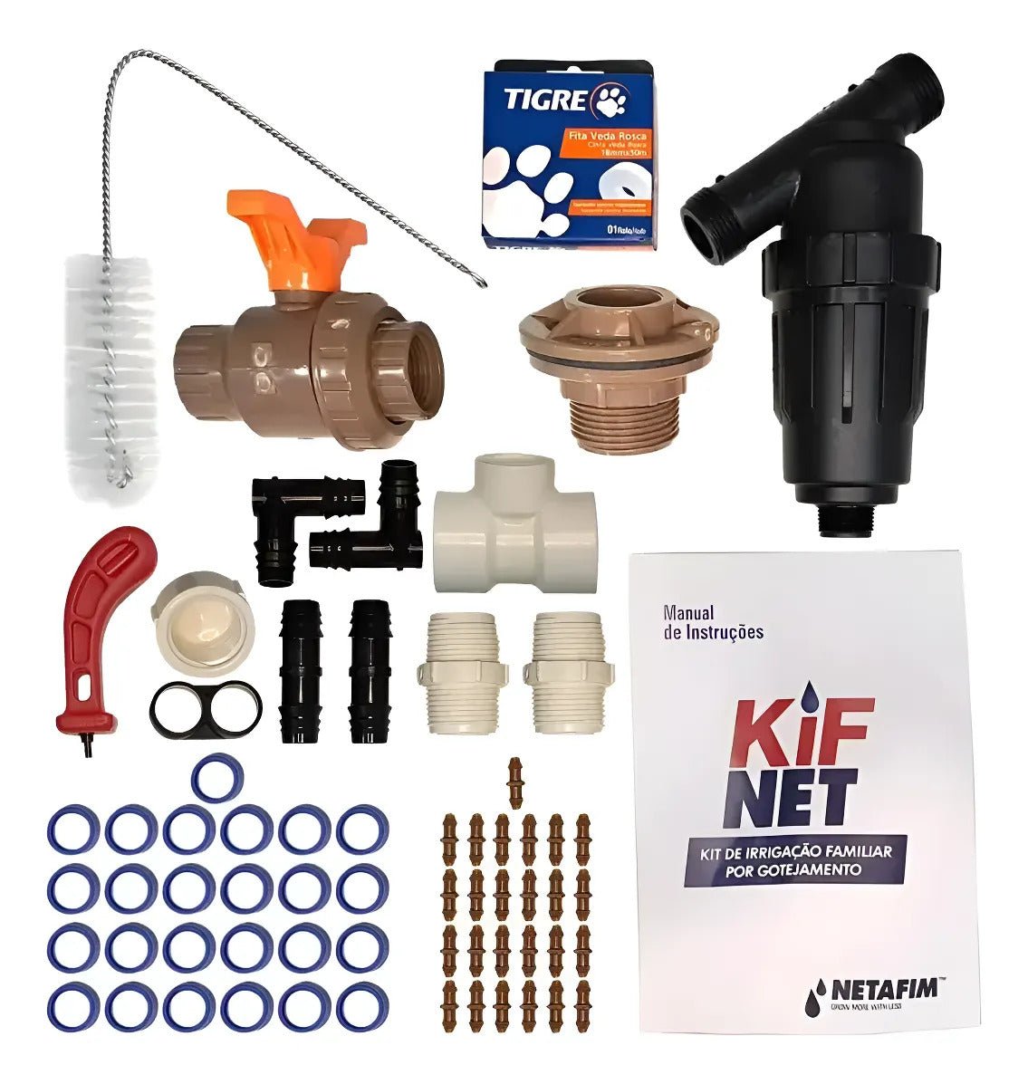 Kit Irrigação Familiar Por Gotejamento Kifnet 500 m² - Netafim - Zanagro