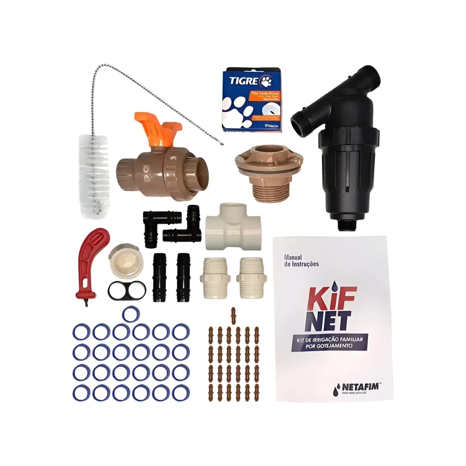 Kit Irrigação Familiar Por Gotejamento Kifnet 500 m² - Netafim - Zanagro