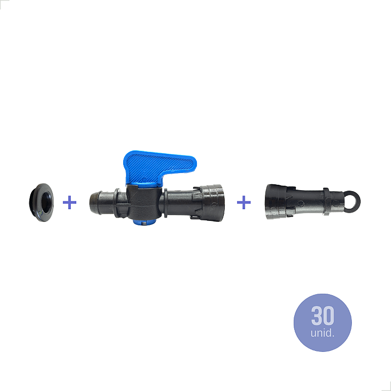 Kit Registro Inicial com Anel 6P + Chula + Fim de Linha - 50 unid. - Zanagro