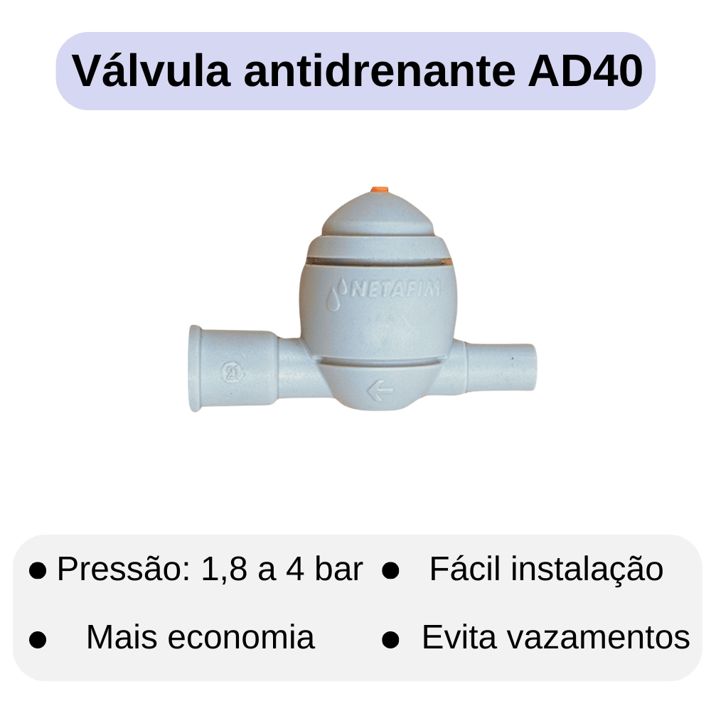 Kit Spinnet + Válvula Anti-drenante + Conector 3/8" + Tê - Zanagro