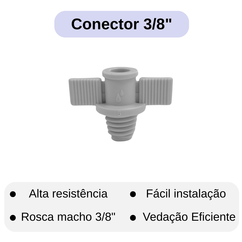 Kit Spinnet + Válvula Anti-drenante + Conector 3/8" + Tê - Zanagro