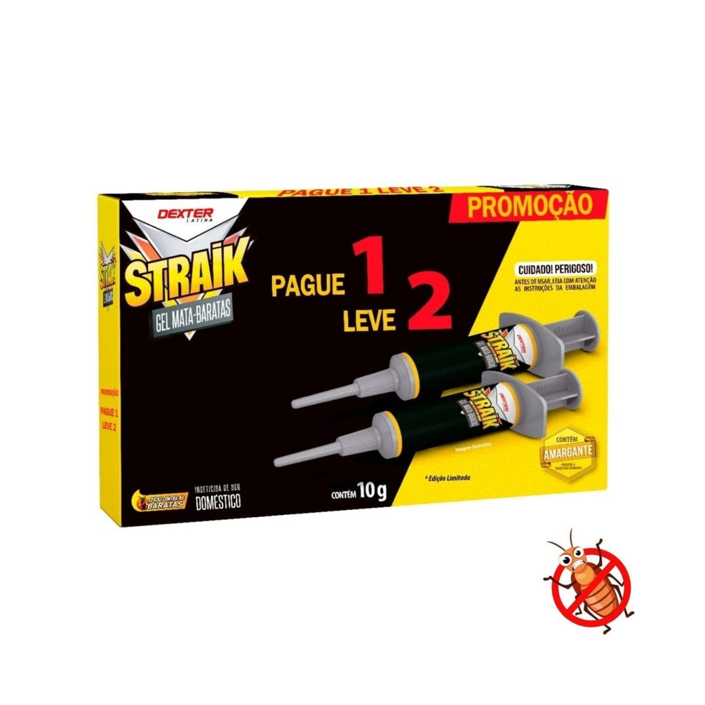 Kit Straik Gel Mata-Baratas 10g + Straik Gel Mata-Formigas 10g - Zanagro