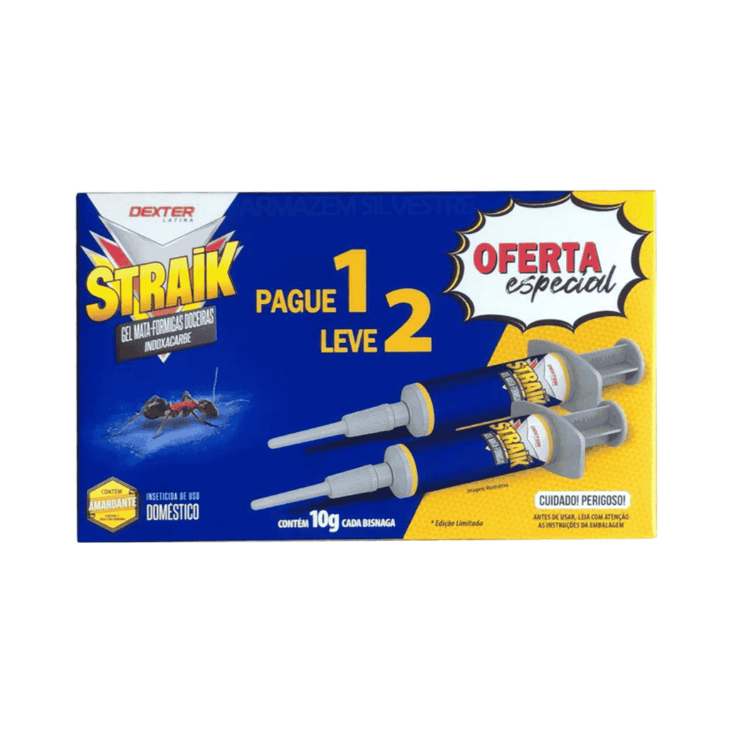 Kit Straik Gel Mata-Baratas 10g + Straik Gel Mata-Formigas 10g - Zanagro