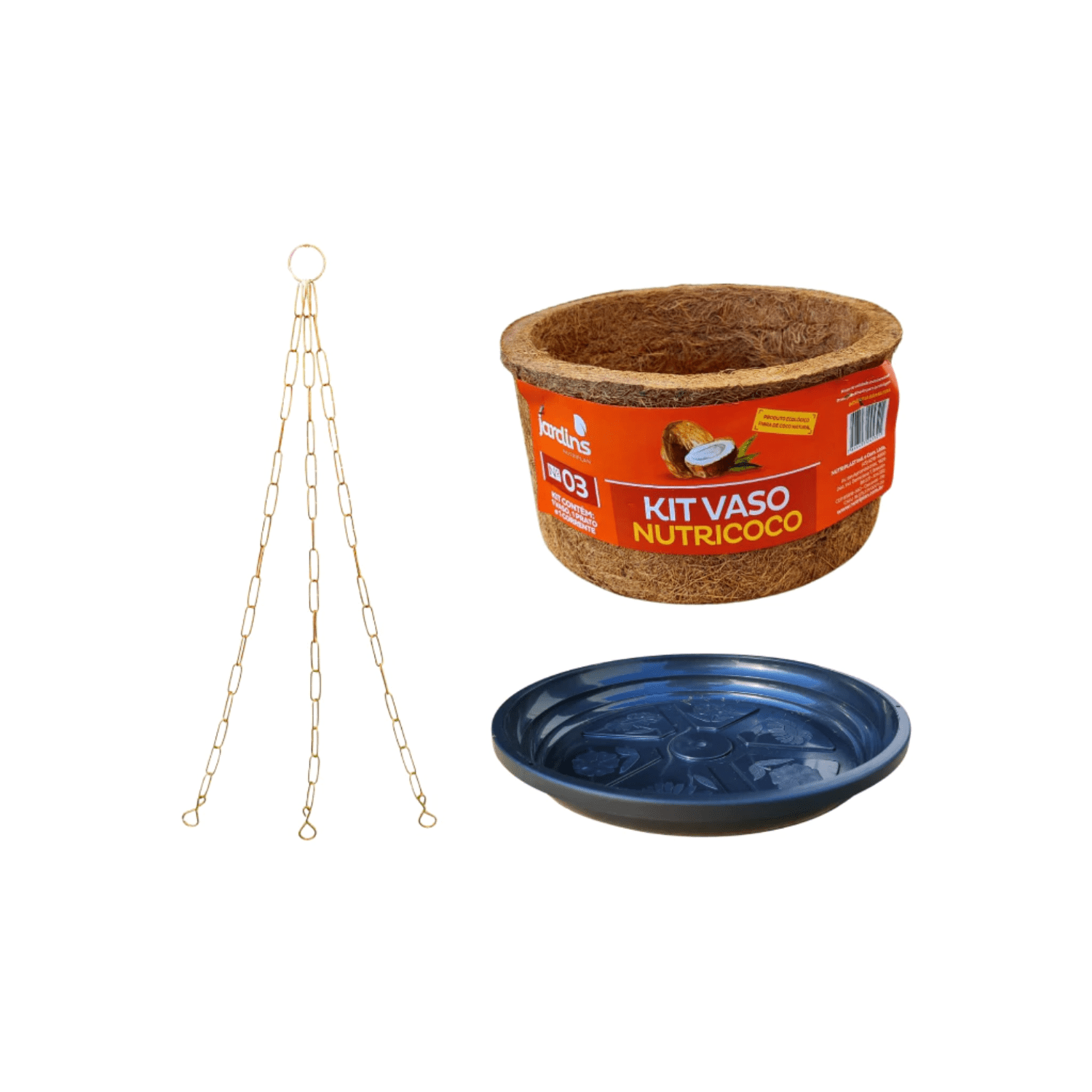 Kit Vaso Nutricoco Nutriplan Nº5 com Prato e Corrente - Zanagro
