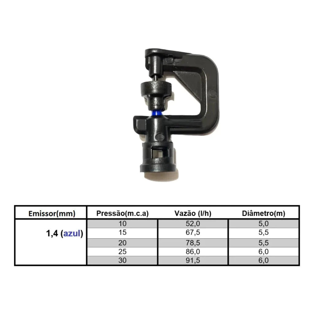 Microaspersor Bailarina Completo 70 l/h - 50 unid. - Zanagro