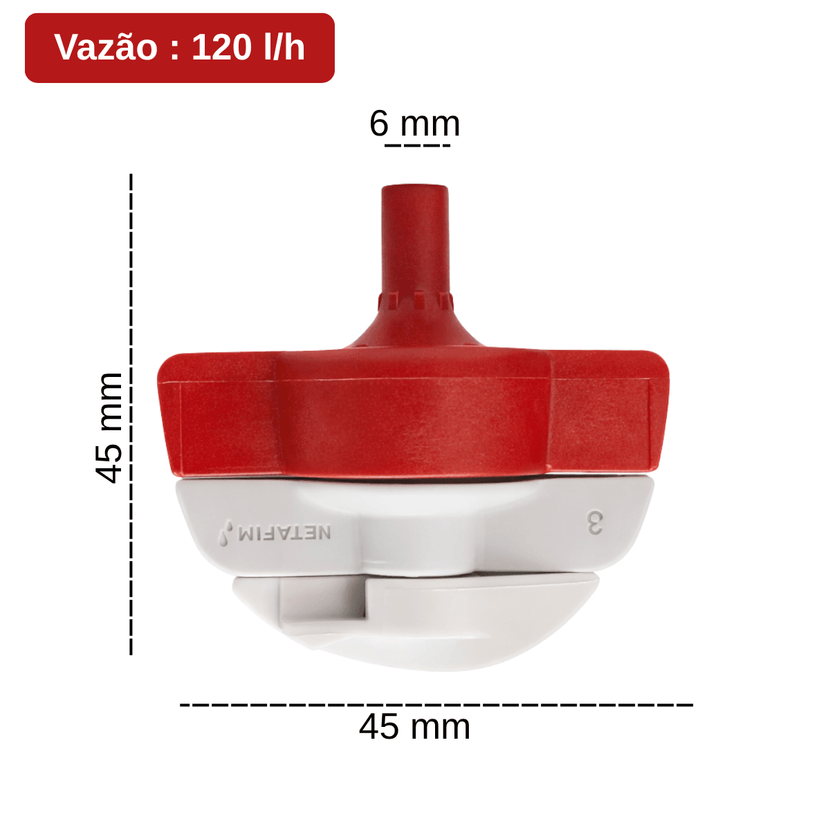Microaspersor Rotor SpinNet FLT 120 l/h - 25 unid. - Zanagro