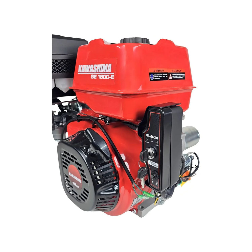 Motor Estacionário Kawashima GE 1800 - E a Gasolina 18hp 500cc com Partida Elétrica - Zanagro