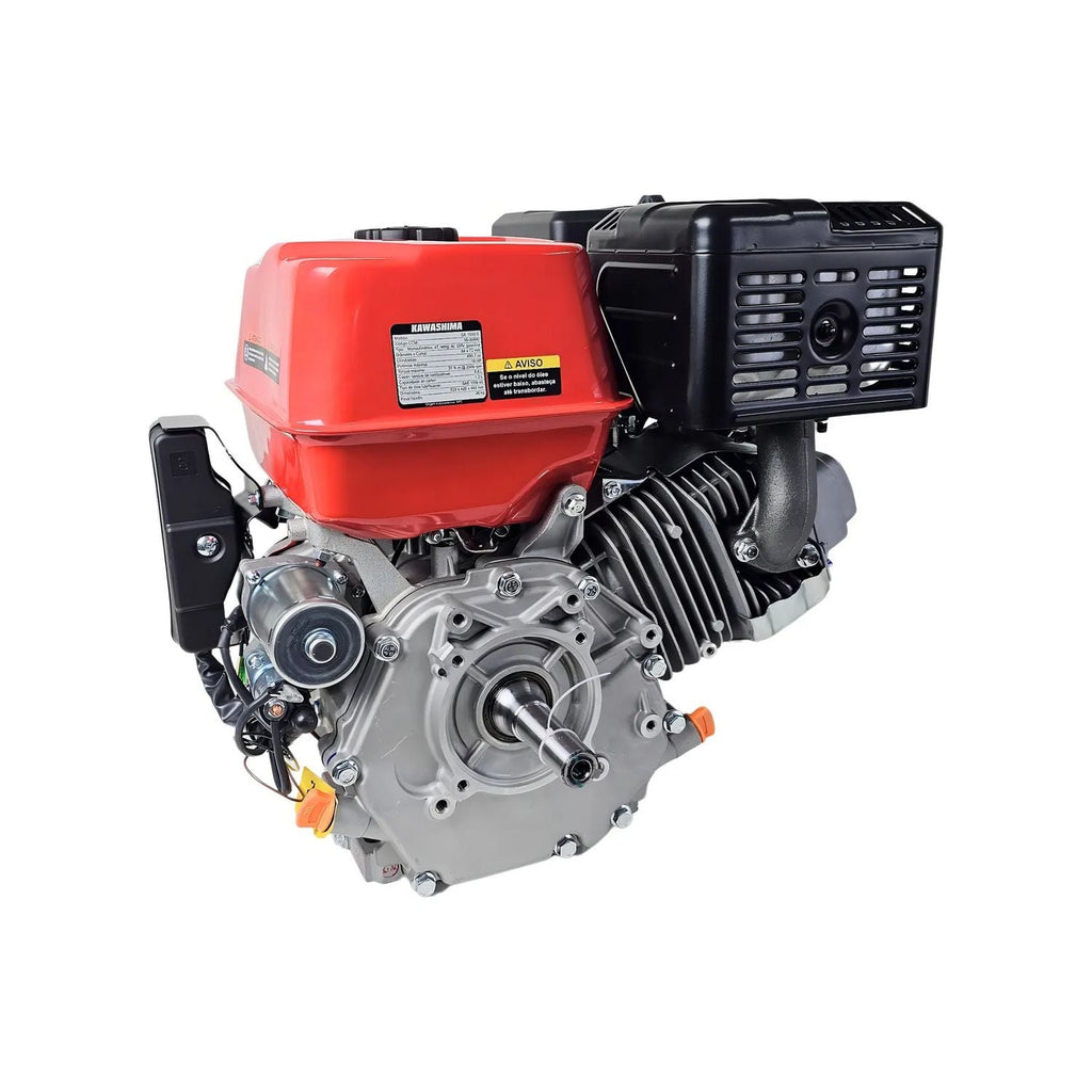 Motor Estacionário Kawashima GE 1800 - E a Gasolina 18hp 500cc com Partida Elétrica - Zanagro