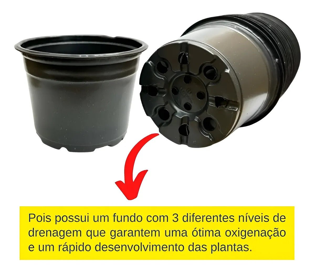 Pote Holambra NP13 Preto Nutriplan - 100 unid. - Zanagro