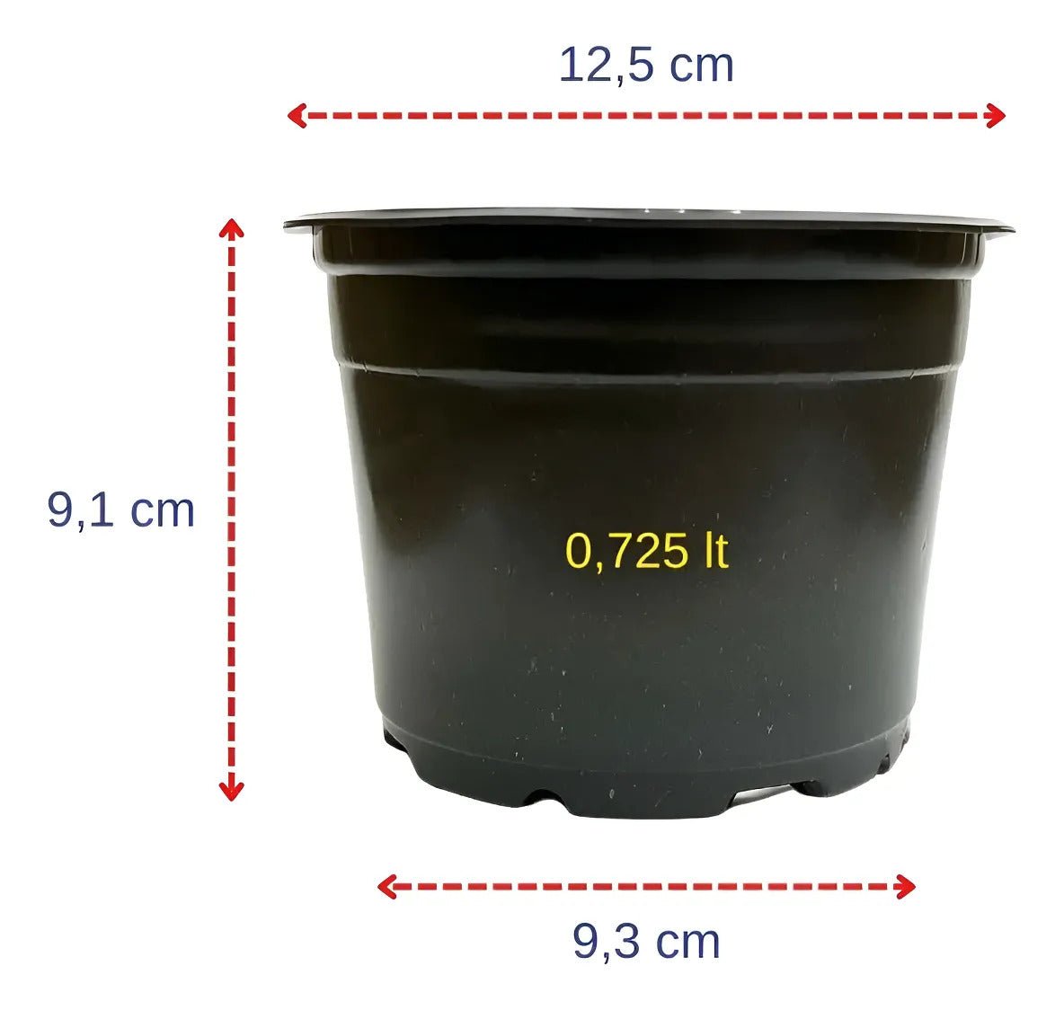 Pote Holambra NP13 Preto Nutriplan - 100 unid. - Zanagro