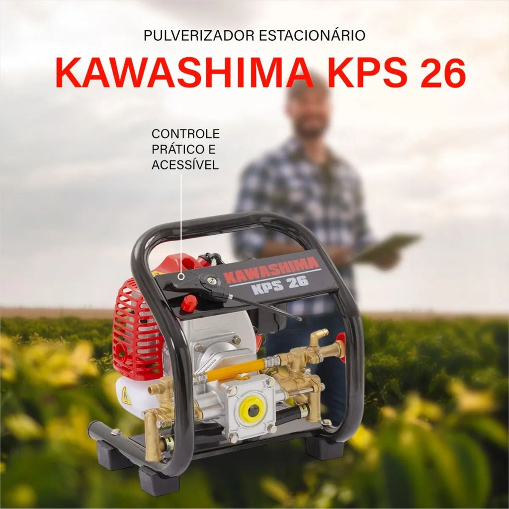 Pulverizador Estacionário Kawashima KPS 26 a gasolina 25,4 cc 25 bar - Zanagro