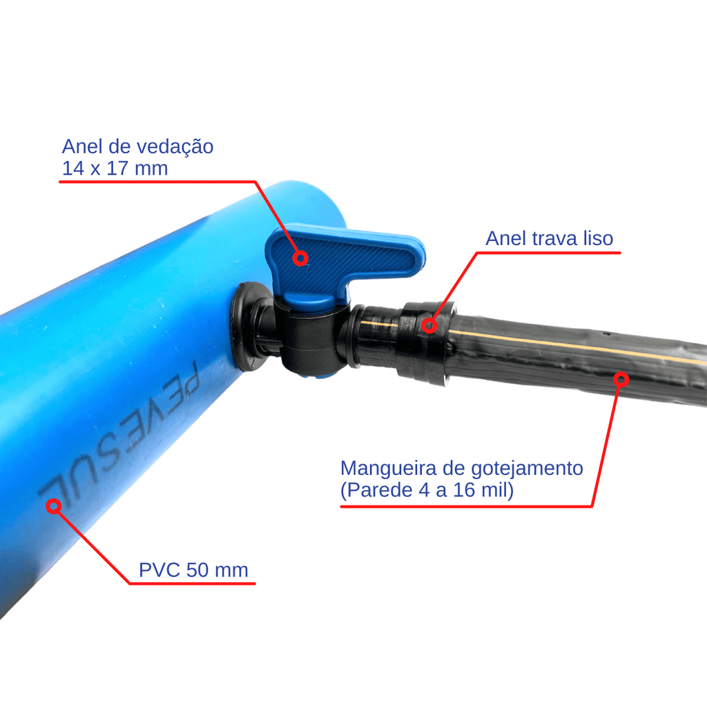 Registro inicial 16mm com anel liso (4 a 16 mil) - Zanagro