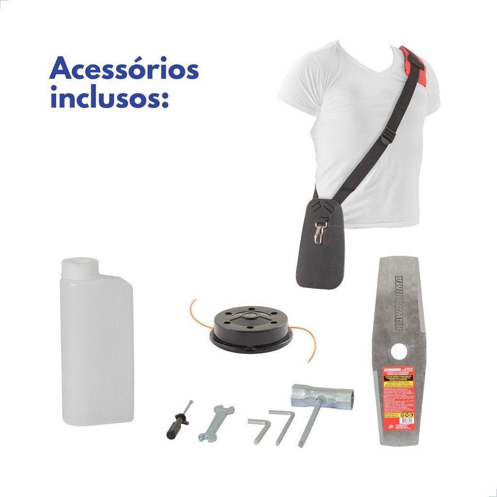 Roçadeira a Gasolina Kawashim BCJ 431 - L 26mm 42,7cc - Zanagro