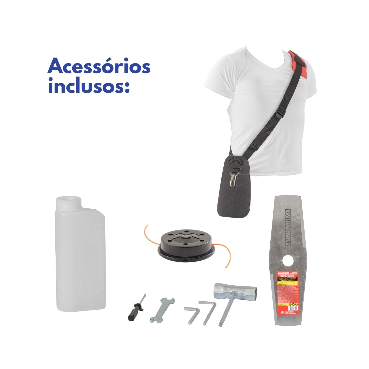 Roçadeira a Gasolina Kawashima BCJ 433 - L 28mm 42,7cc - Zanagro