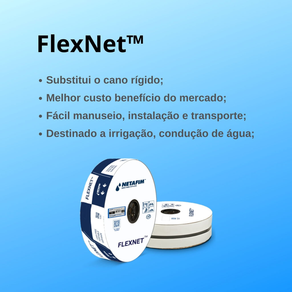 Tubo Flexível Flexnet 3" 50cm 1/2"RF Netafim - 100 metros - Zanagro