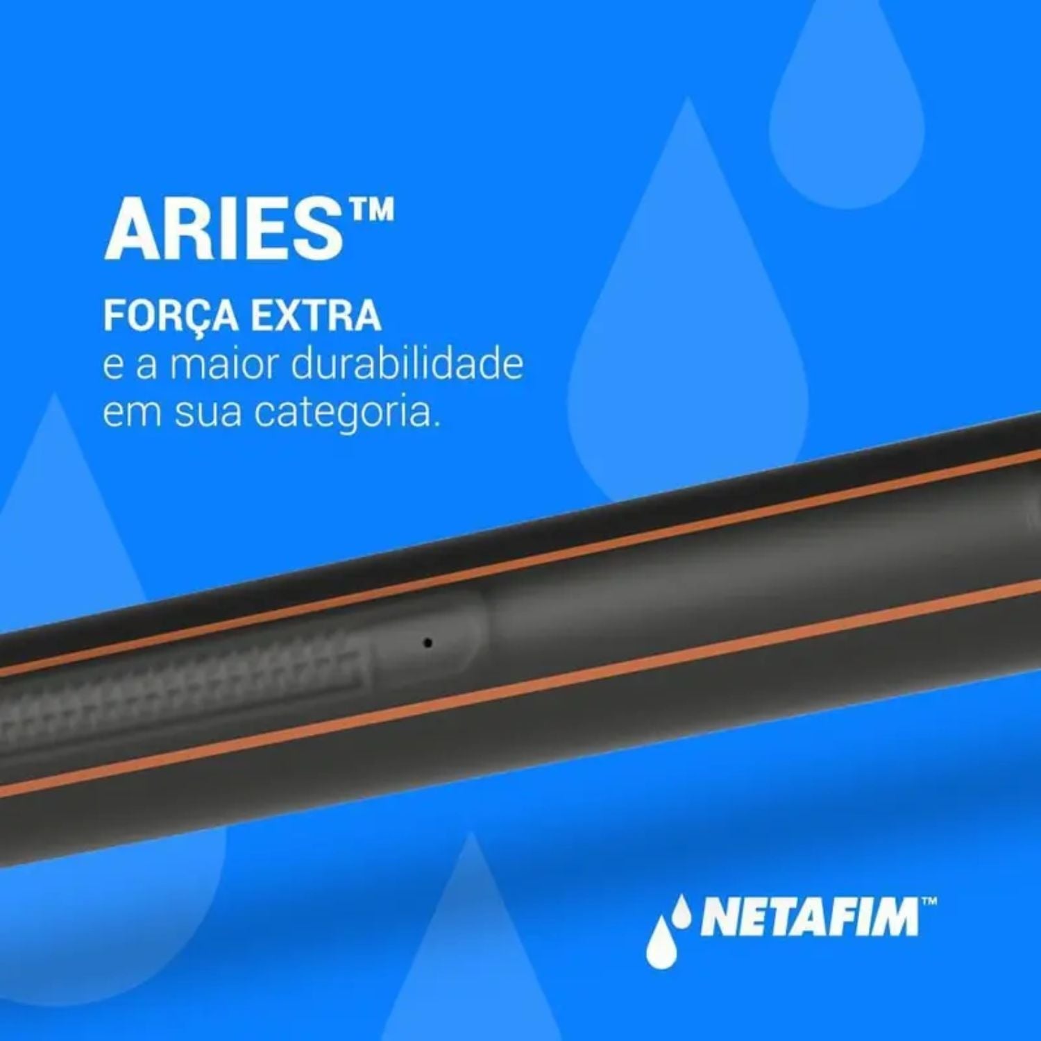 Tubo Gotejador Netafim Aries 16200 (20mil) 1.9 l/h 50cm - 900m - Zanagro
