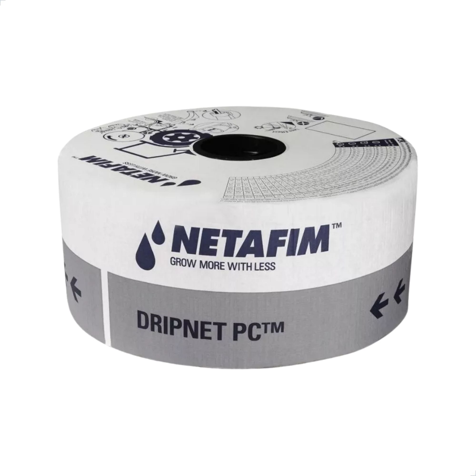 Tubo Gotejador Netafim Dripnet PC AS 16250 (25 mil) 1.6 l/h 50cm 800 metros - Zanagro