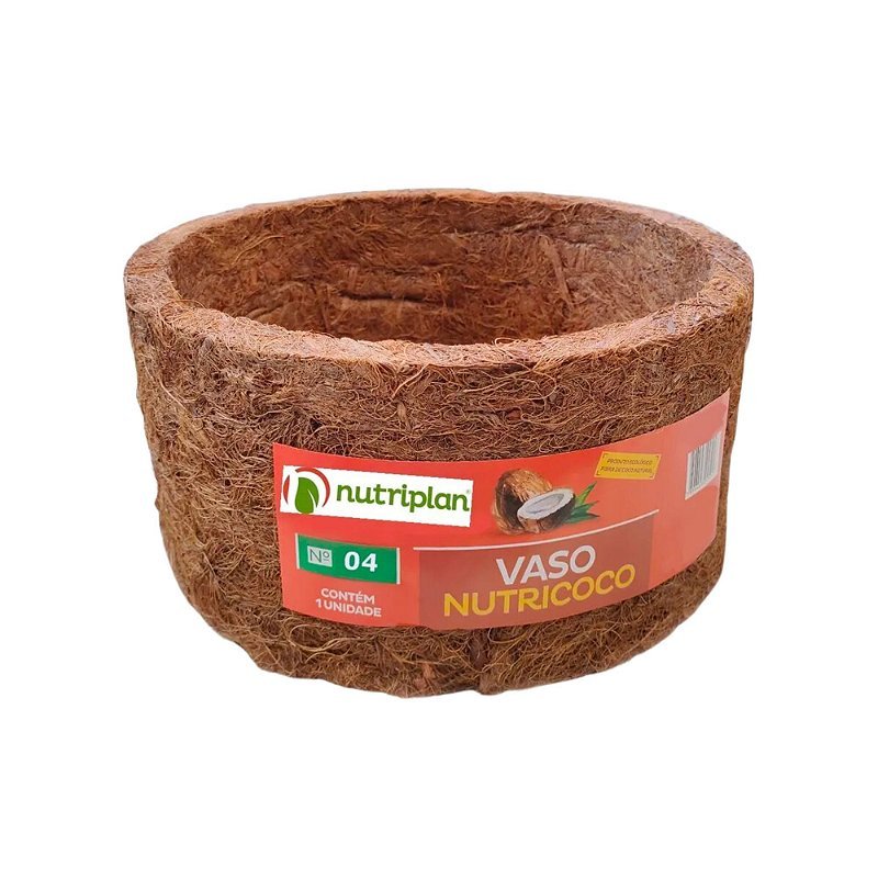 Vaso Nutricoco Nº 4 em Fibra de Coco Natural - Nutriplan - Zanagro